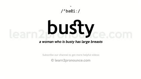 busty meaning in english